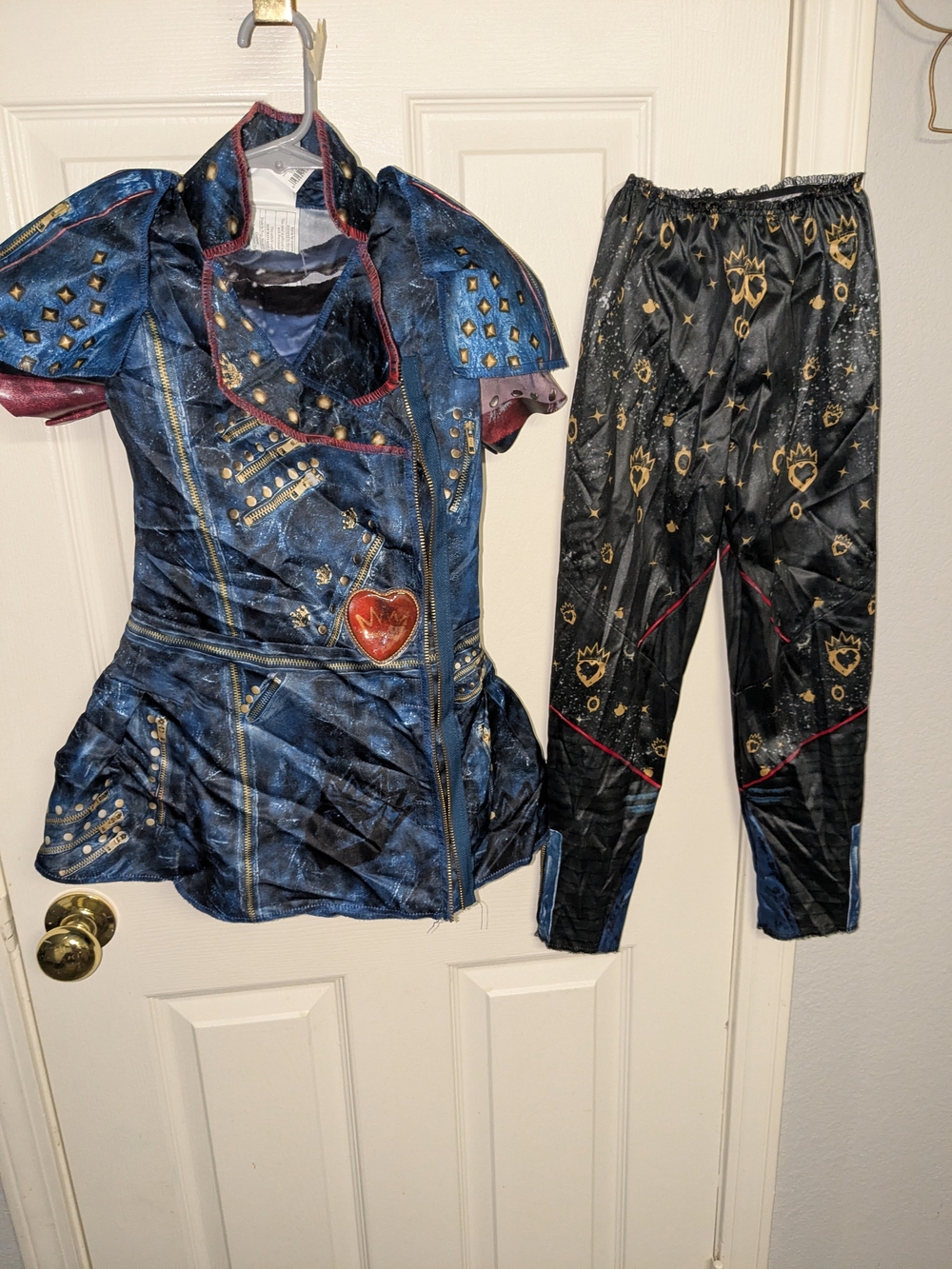 Blue and Black Studded Costume Set with Heart Accent Youth 4-6x